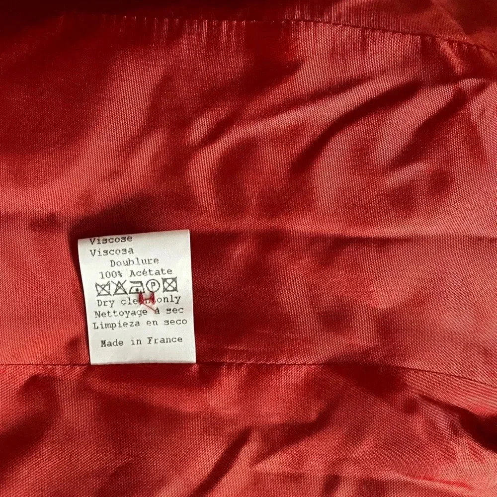 GERARD DAREL | Rustic Orange Wool Blend Blazer Size 38 (US 8) - Picture 10 of 11